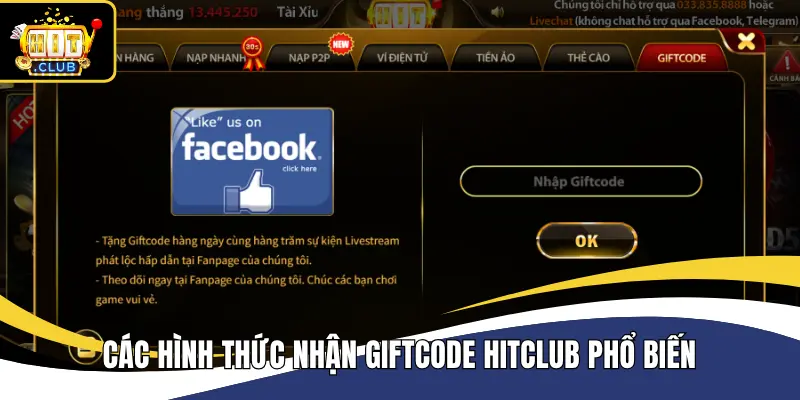 Các hình thức nhận Giftcode Hitclub phổ biến